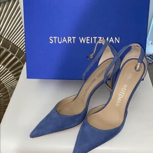 4 inch Stuart Weitzman Women's Blue Heels